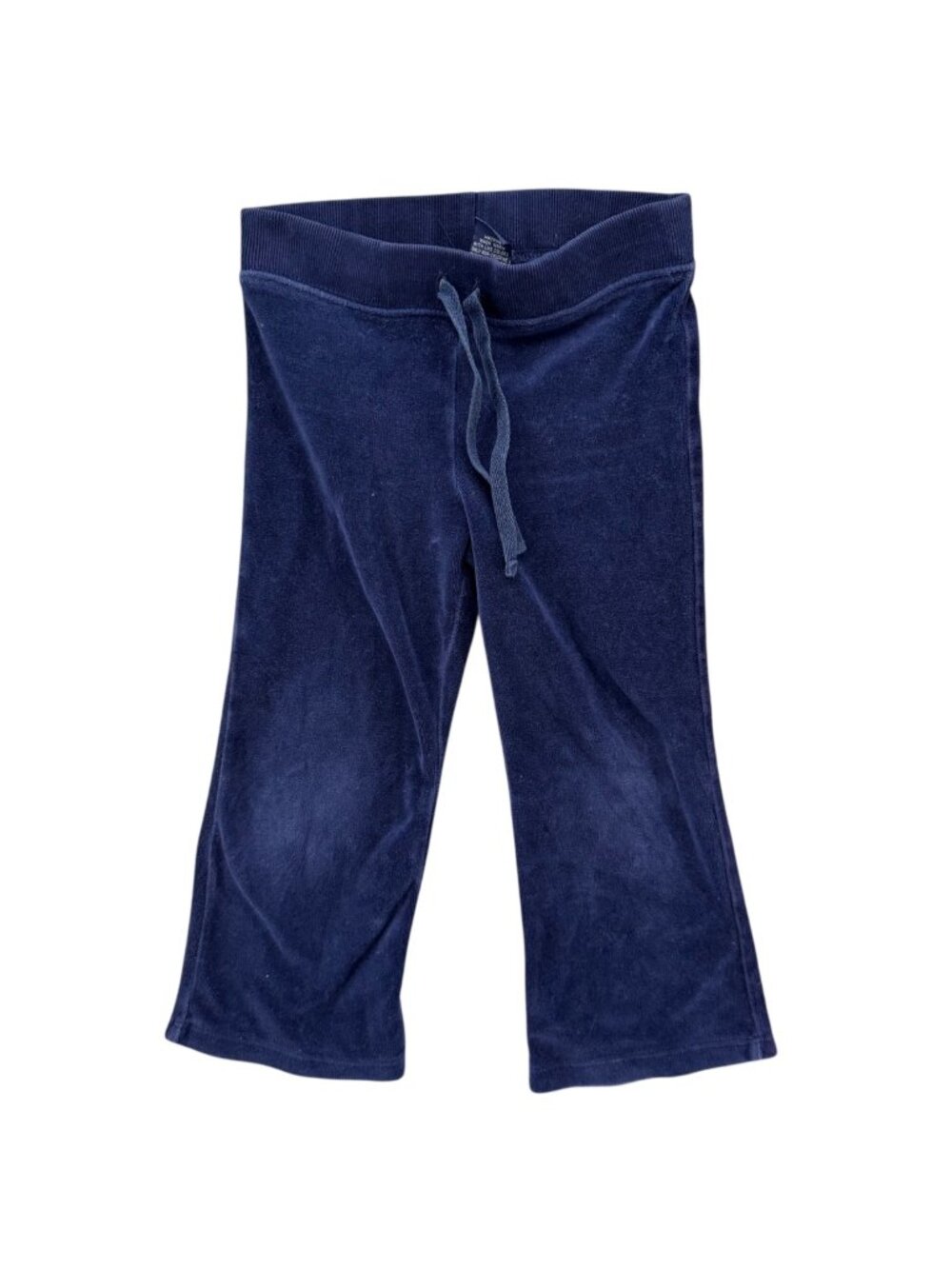 Ralph Lauren Terry Pants Girls Navy Blue Wide Leg Drawstring Casual Size 4T